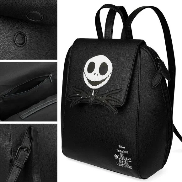 ⚡Women Teens Black Nightmare Before Christmas Mini PU  display picture 2